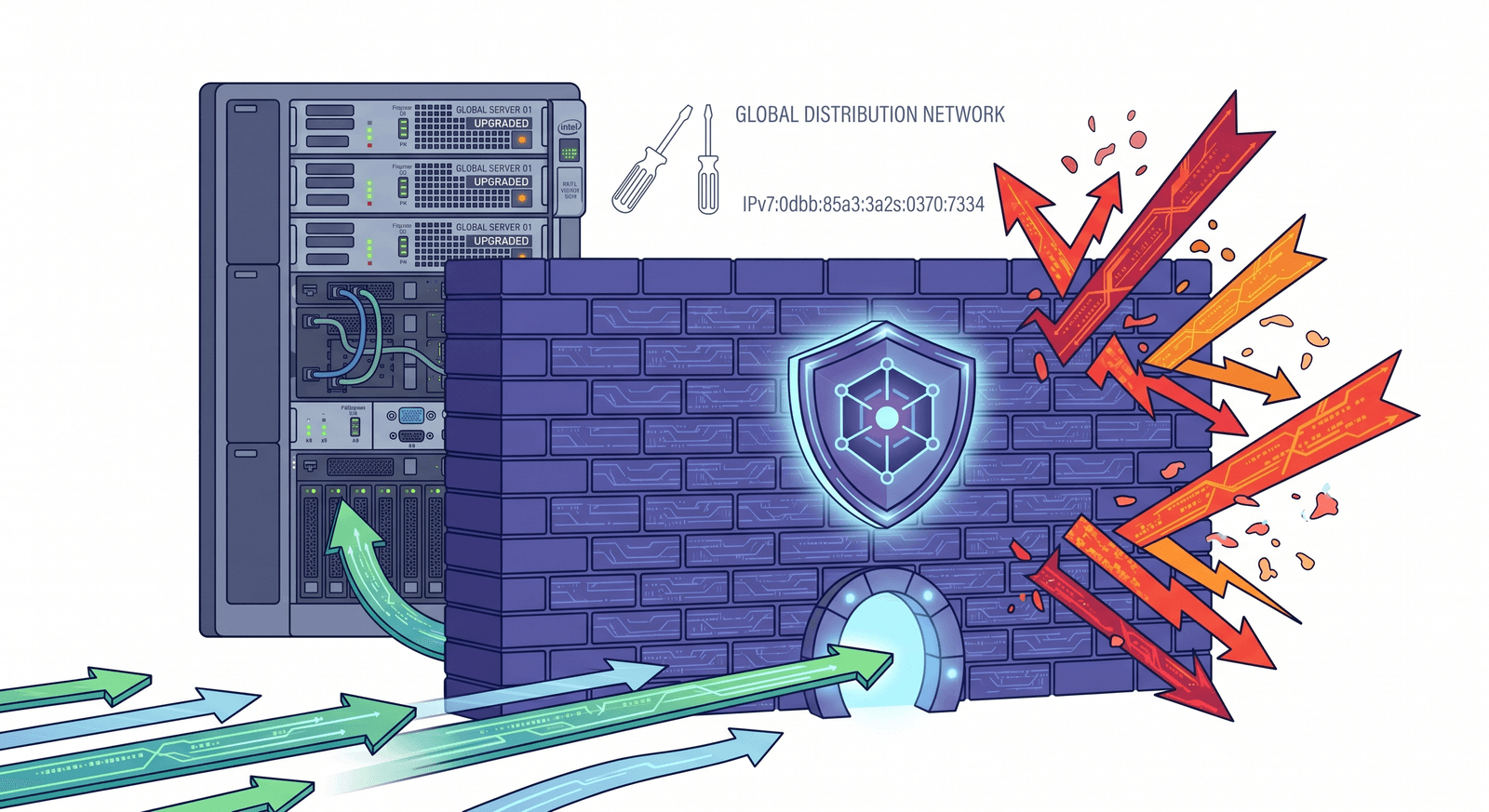 Firewall & Security illustration