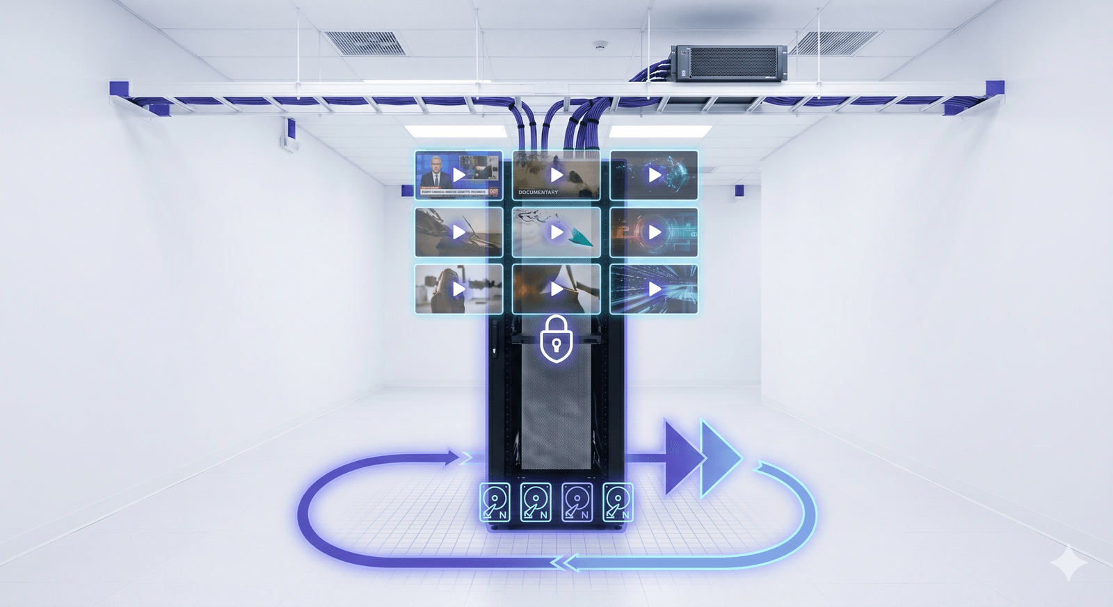 Offshore VOD Servers illustration